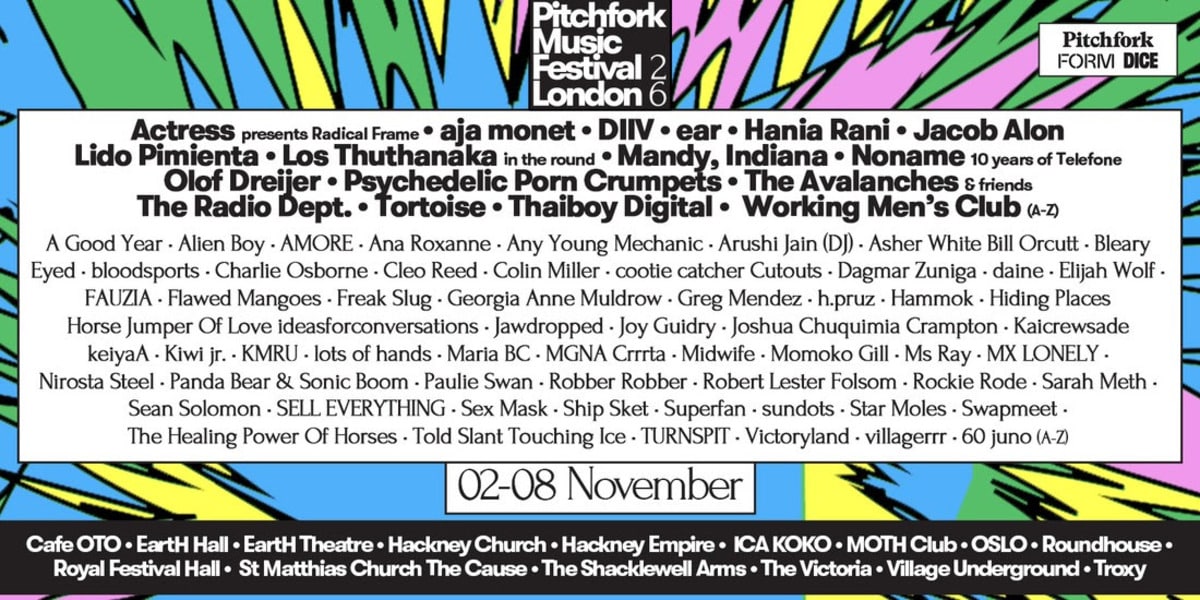 Pitchfork Music Festival London Unveils Second Wave of Artists for 2026 Edition