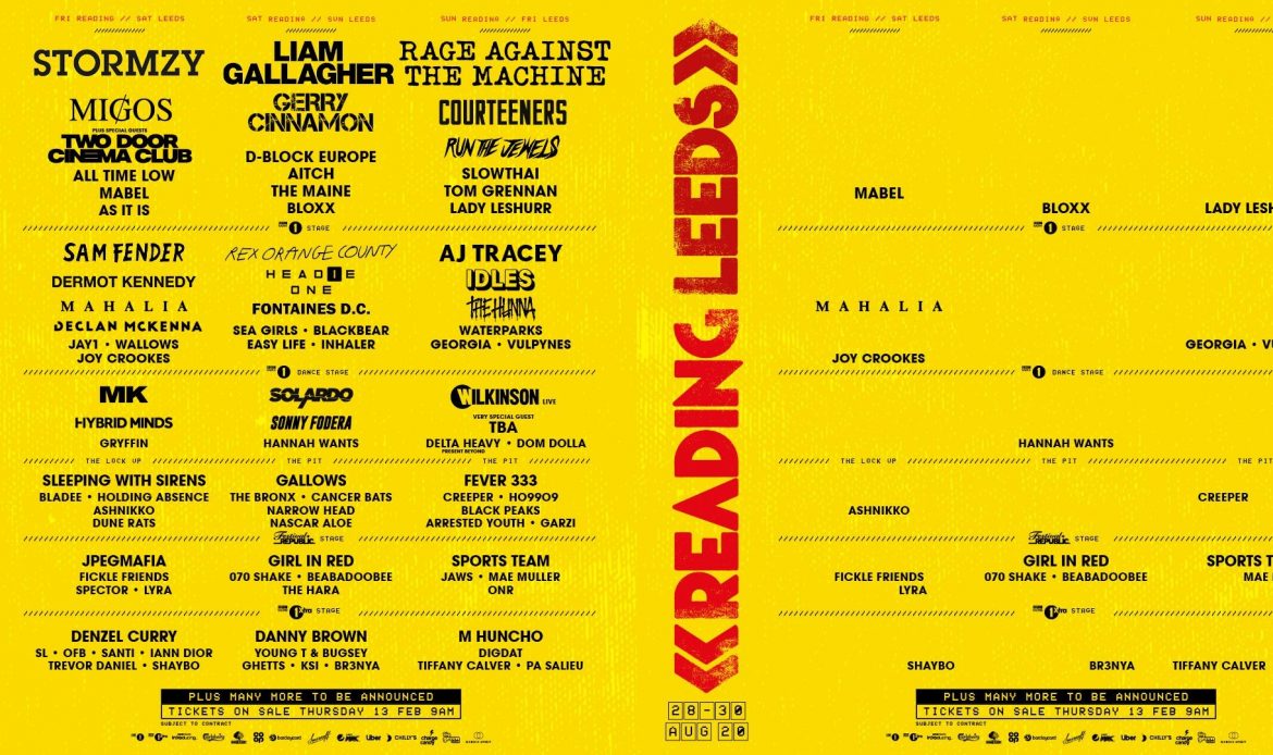 The Reading / Leeds lineup is rather thing without the male acts